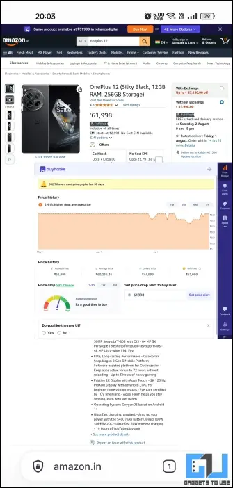 Is Quetta Browser Better Than Kiwi: Let's Test It BuyHatke extension