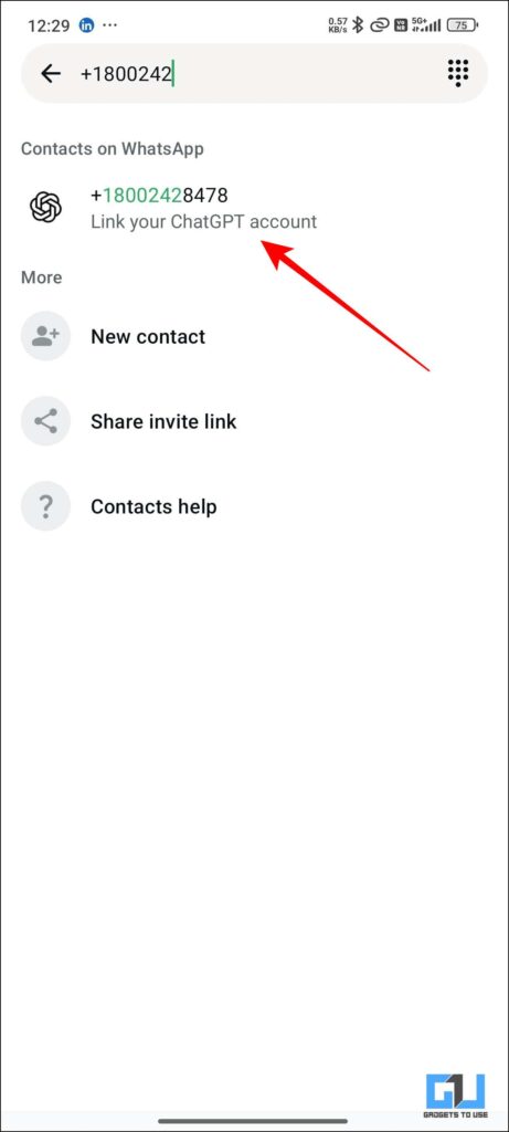 ChatGPT in WhatsAPP