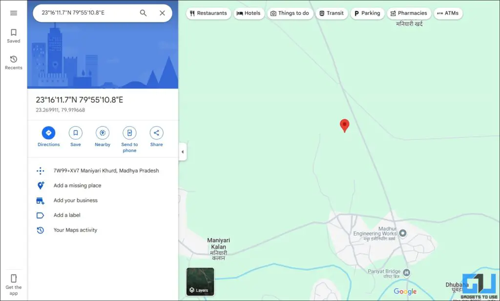 DIGIPIN location converted to Maps