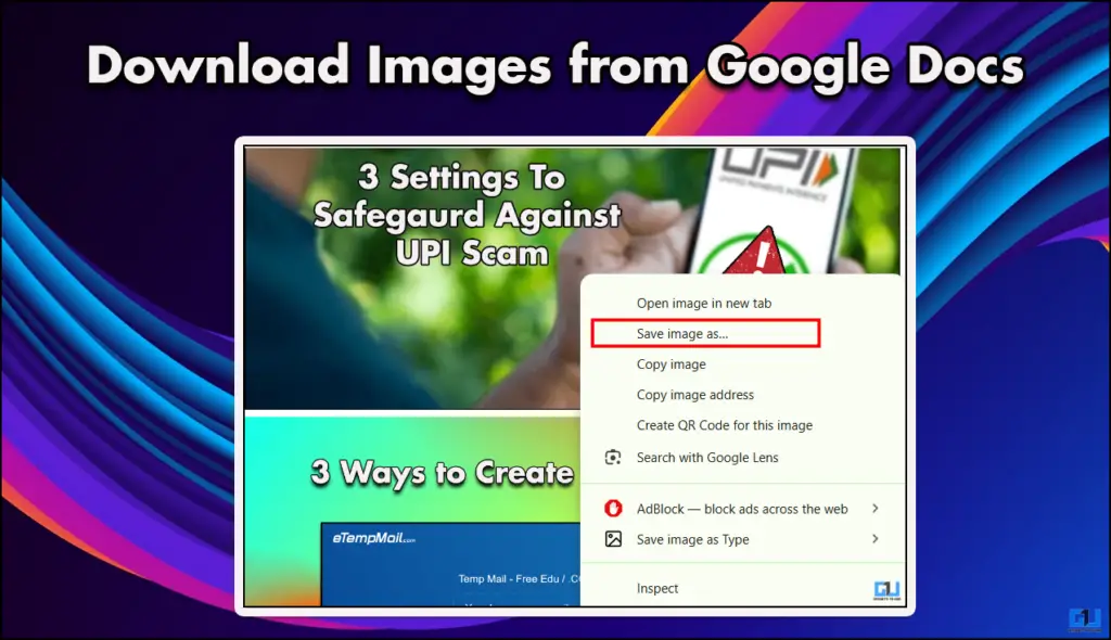 Download Images from Google Docs