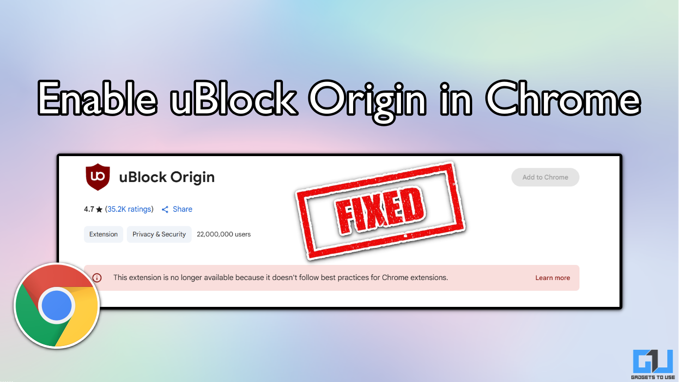 Enable uBlock Origin in Chrome