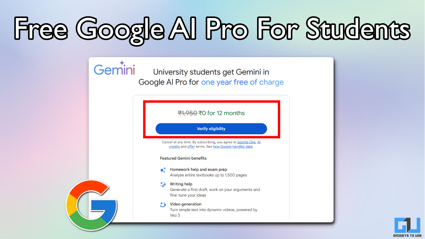 Free Google AI Pro for Students