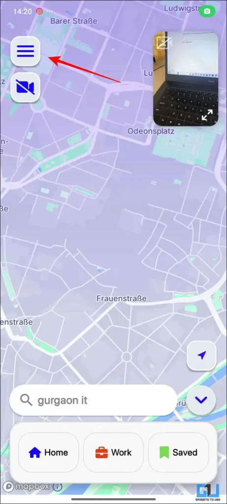 Hamburger menu
