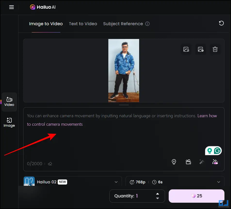 Prompt Image option