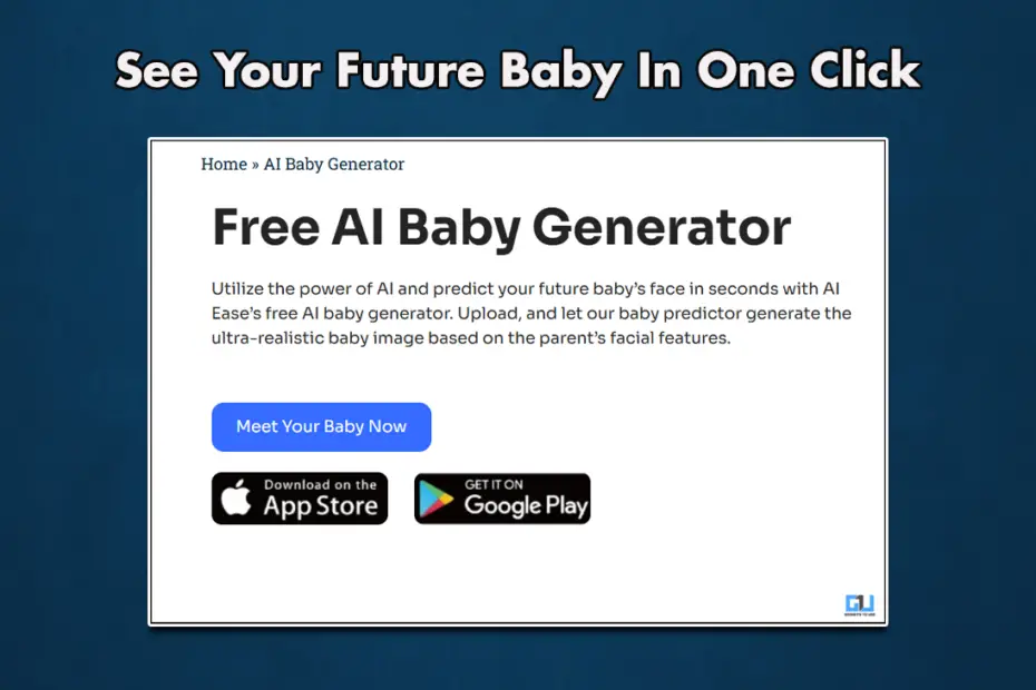 See Your Future Baby In One Click