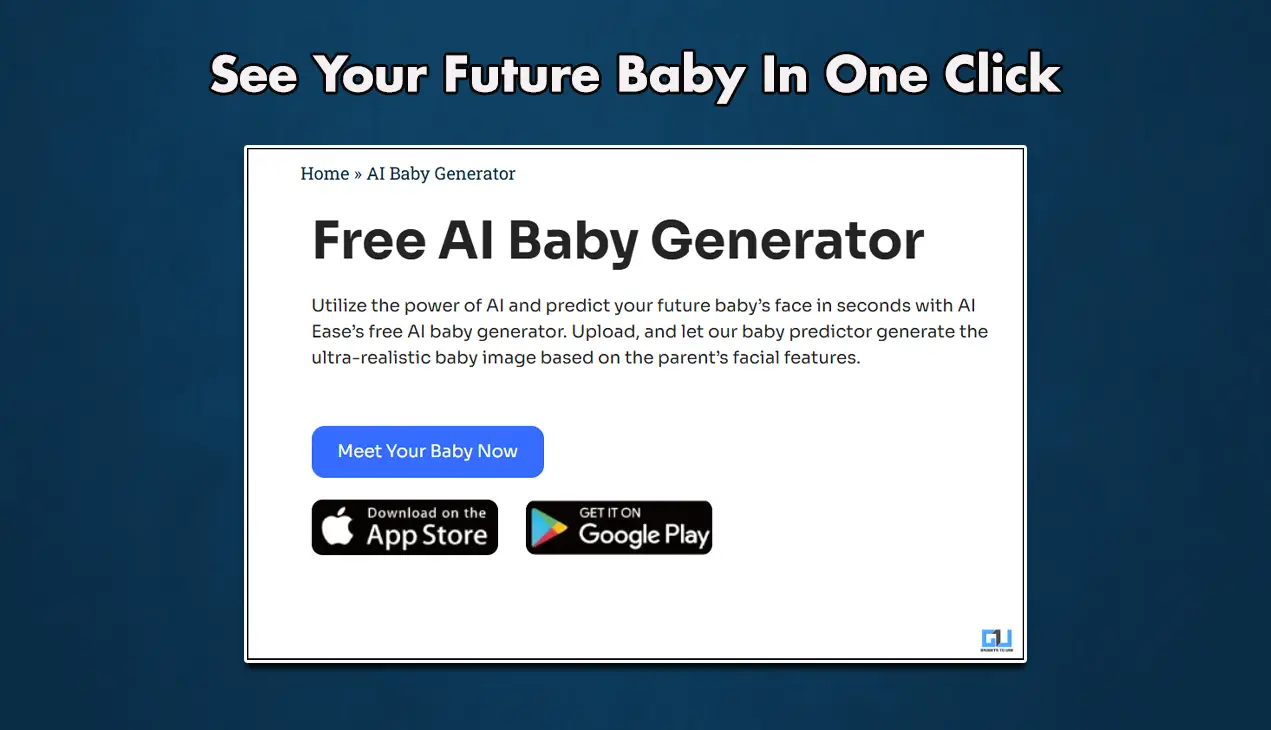 See Your Future Baby In One Click