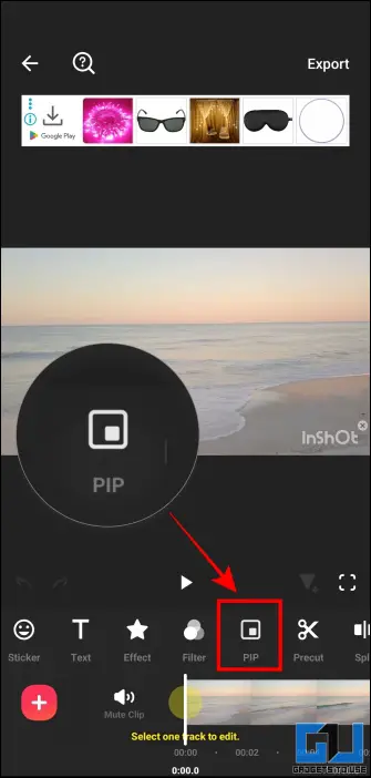 Tap on PIP