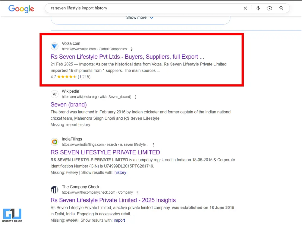 check company import history