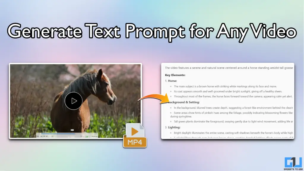 generate text prompt of video