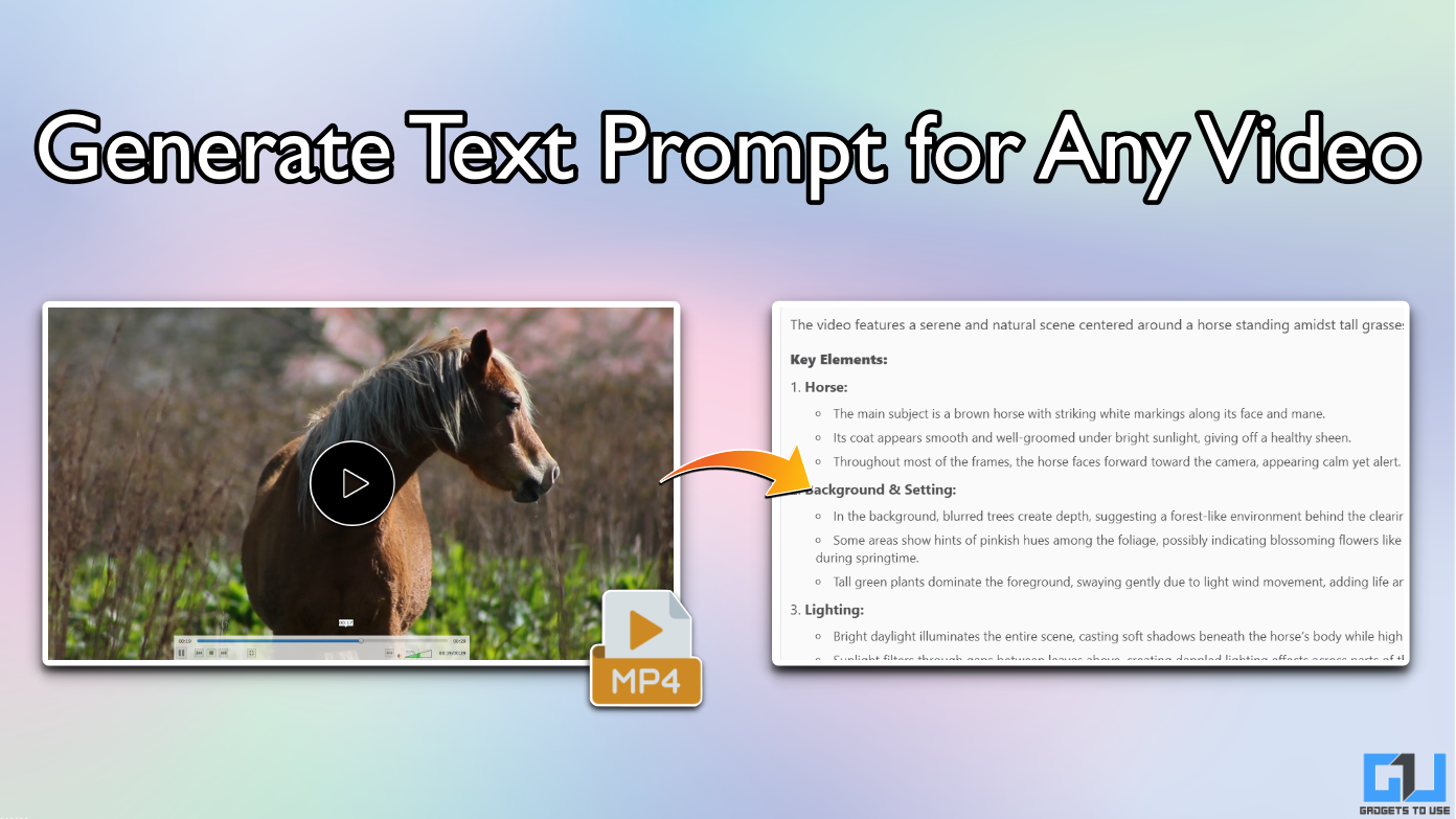 generate text prompt of video