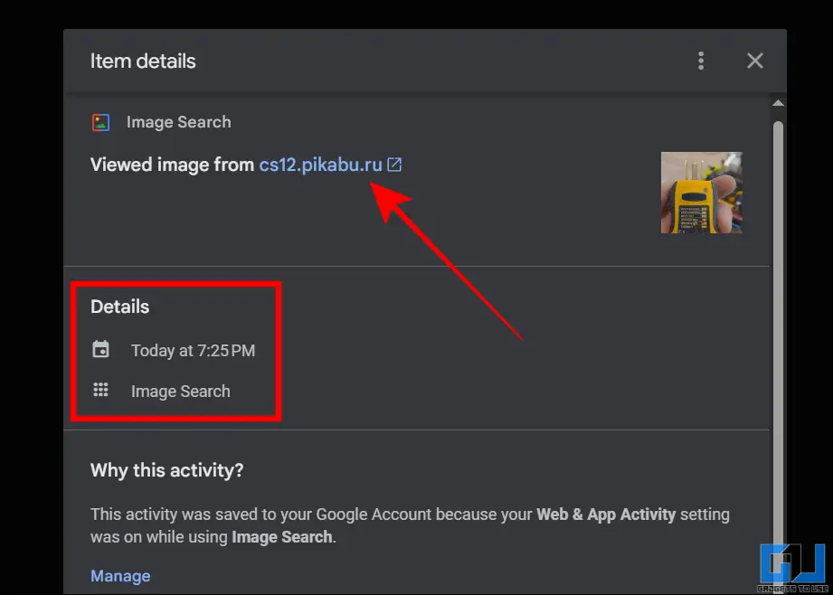 repeat google lens search from history