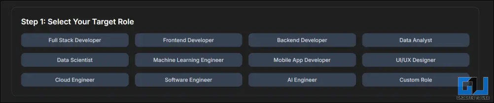 select job role