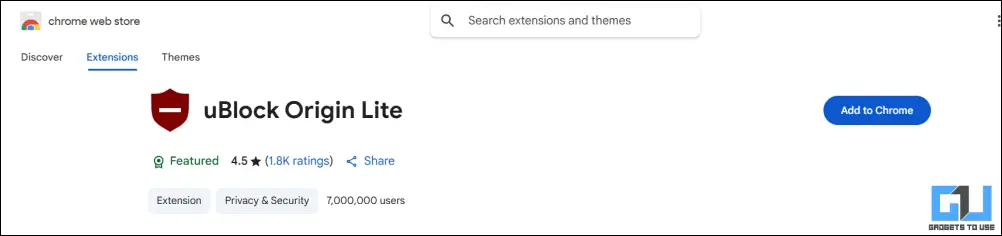 uBlock Origin Lite
