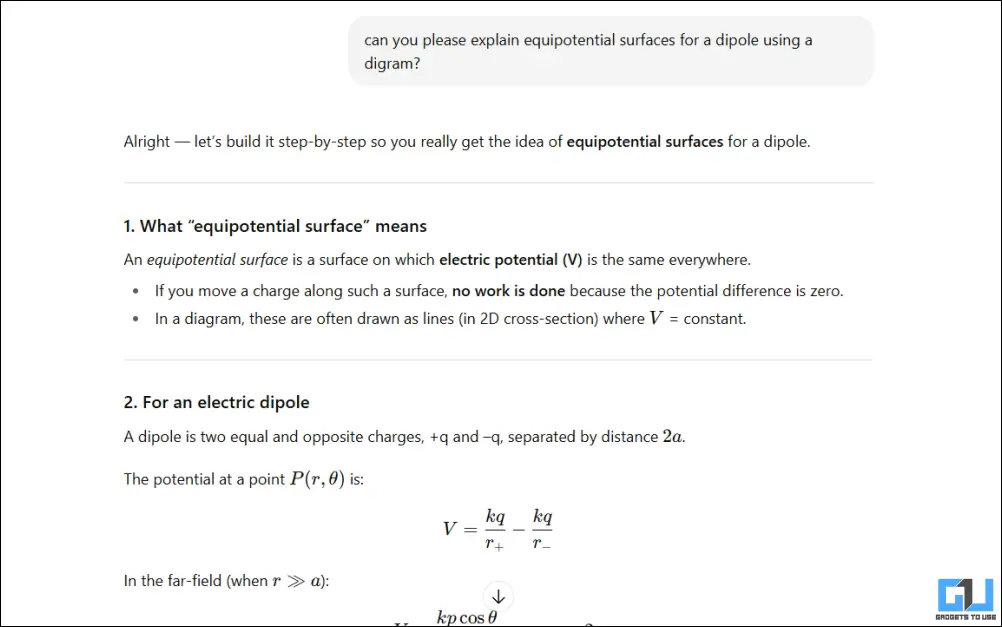 ChatGPT explaining a topic