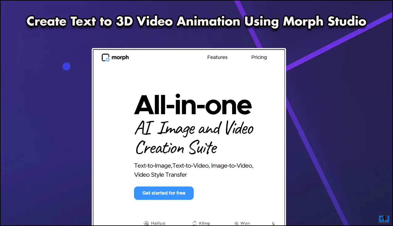 Create Text to 3D Video Animation Using Morph Studio