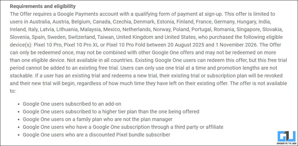 Google AI Pro Plan requirements