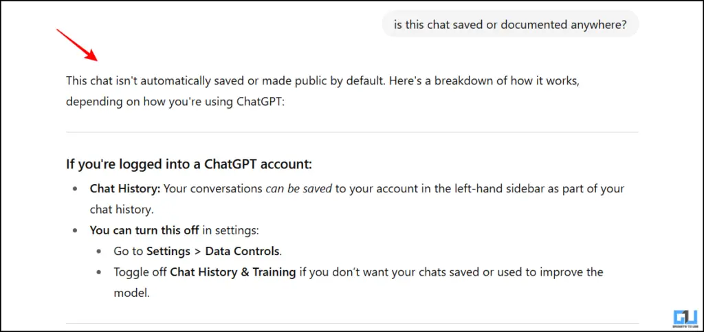 Messagee given by ChatGPT