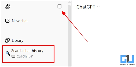 Search ChatGPT history