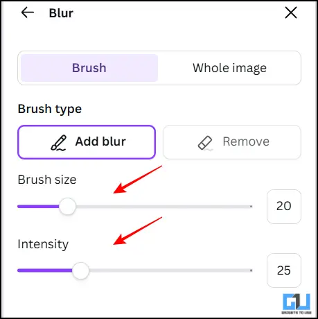 Settings in canva