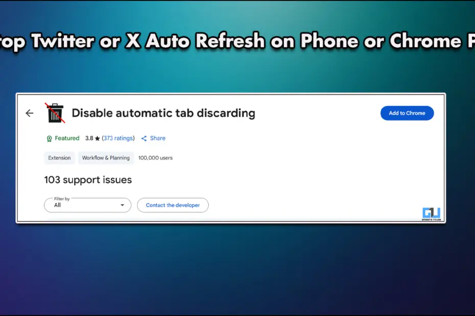 Stop Twitter or X Auto Refresh on Phone or Chrome PC