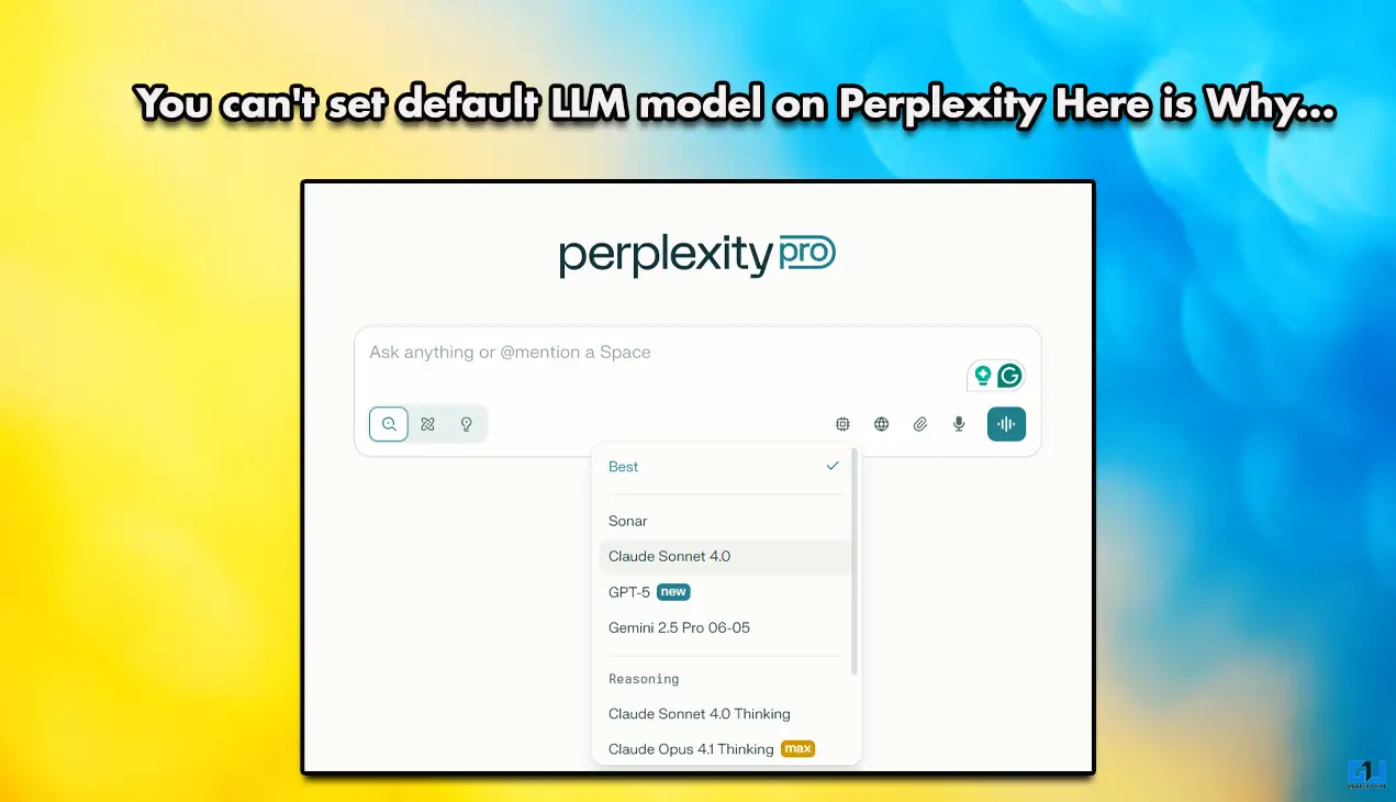 You can't set default LLM model on Perplexity Here is Why...