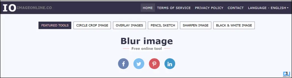 Blur image homepage