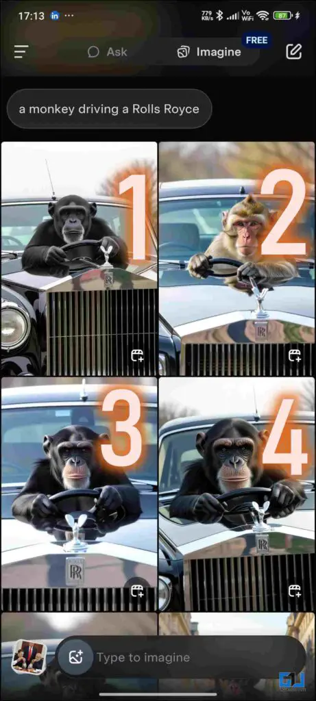 different photos created by Grok