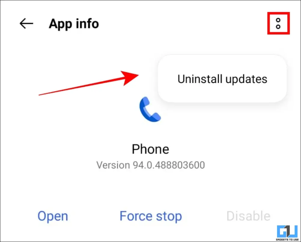 uninstall updates