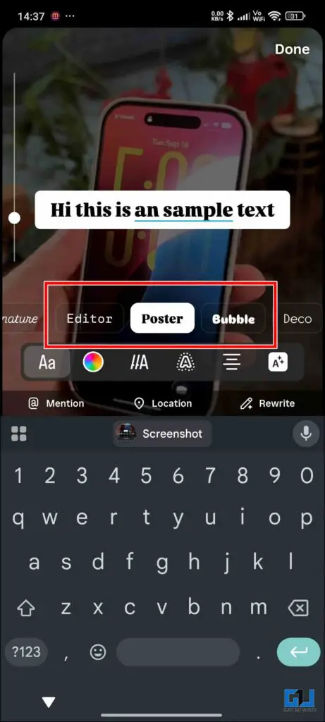 Different type of fonts