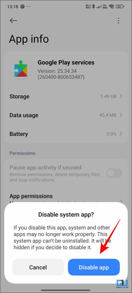 Disable App icon