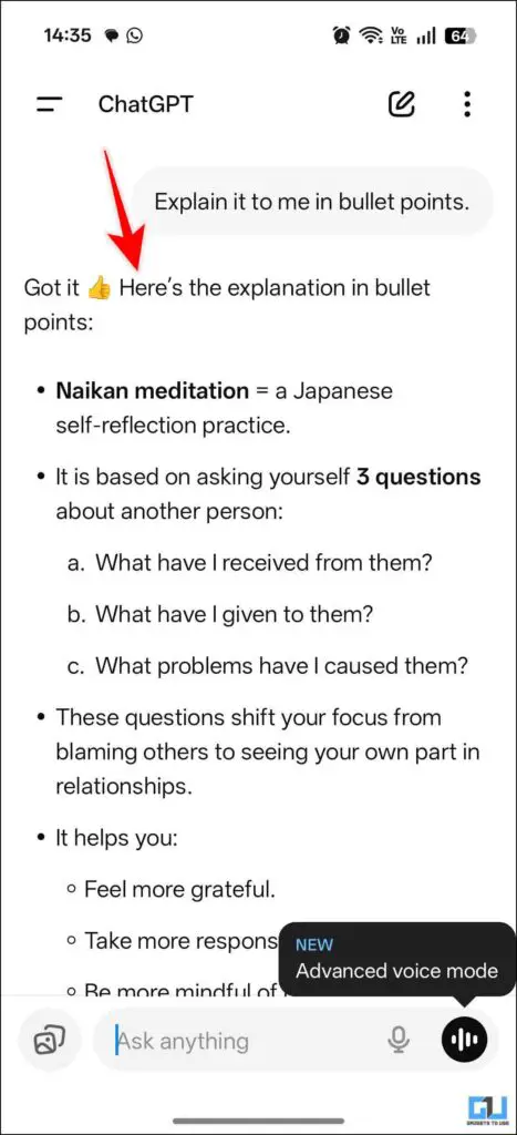 Explained in bullet points