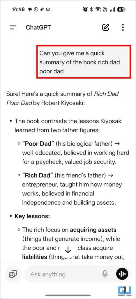 Summary of Book