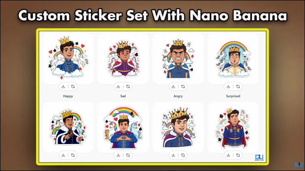 custom sticker set with this Nano Banana