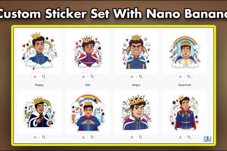 custom sticker set with this Nano Banana