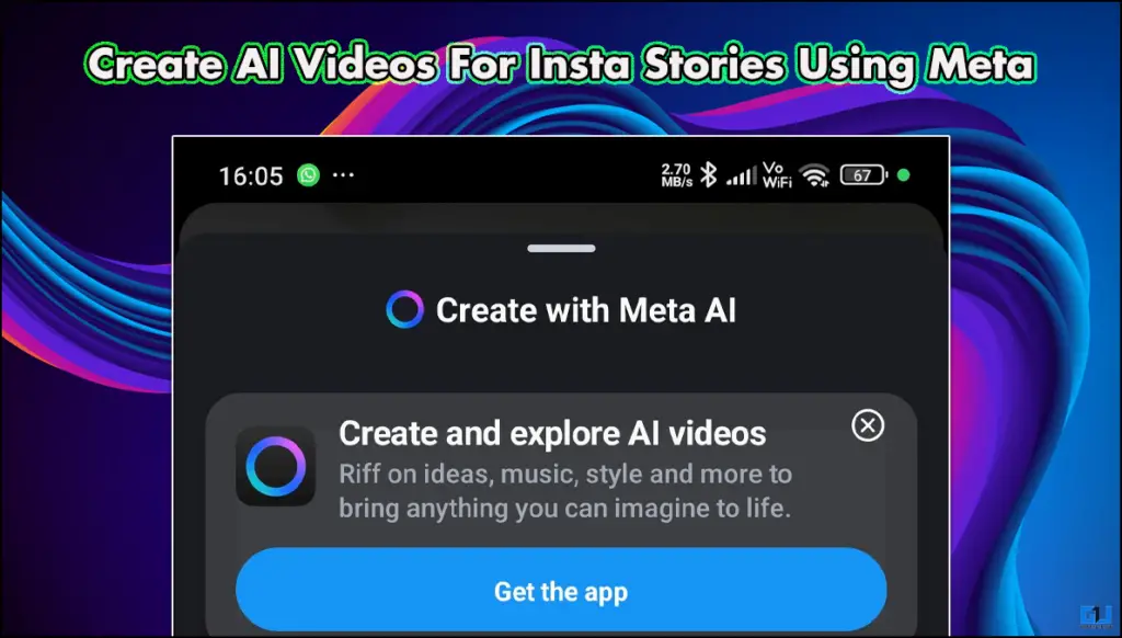Create AI Videos For Insta Stories Using Meta AI
