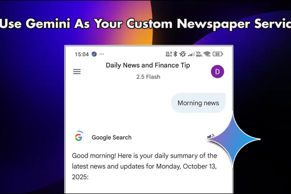 Use Gemini As Your Custom Newspaper Service