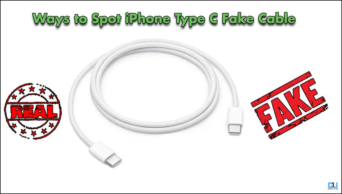 Ways to Spot iPhone Type C Fake Cable