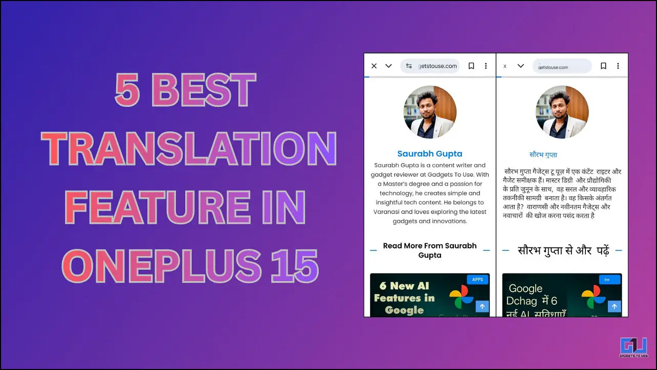 5 Best Translation Feature in Oneplus 15