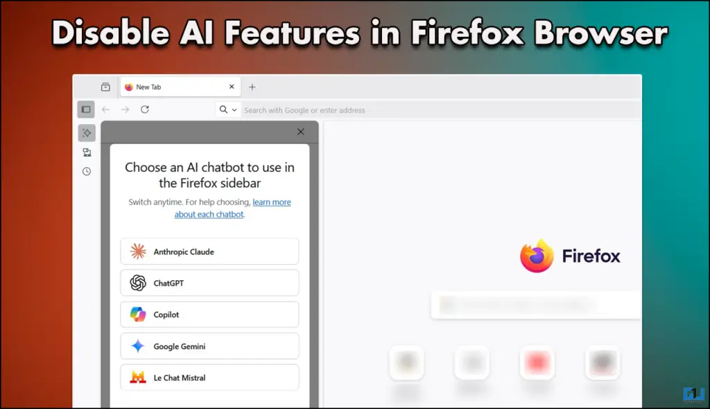 How to Disable AI Features in Firefox Browser Disable AI Features in Firefox Browser