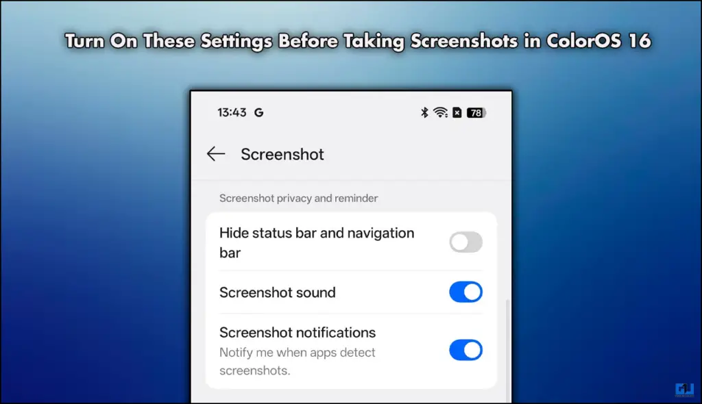 Turn On These Settings Before Taking Screenshots in ColorOS 16