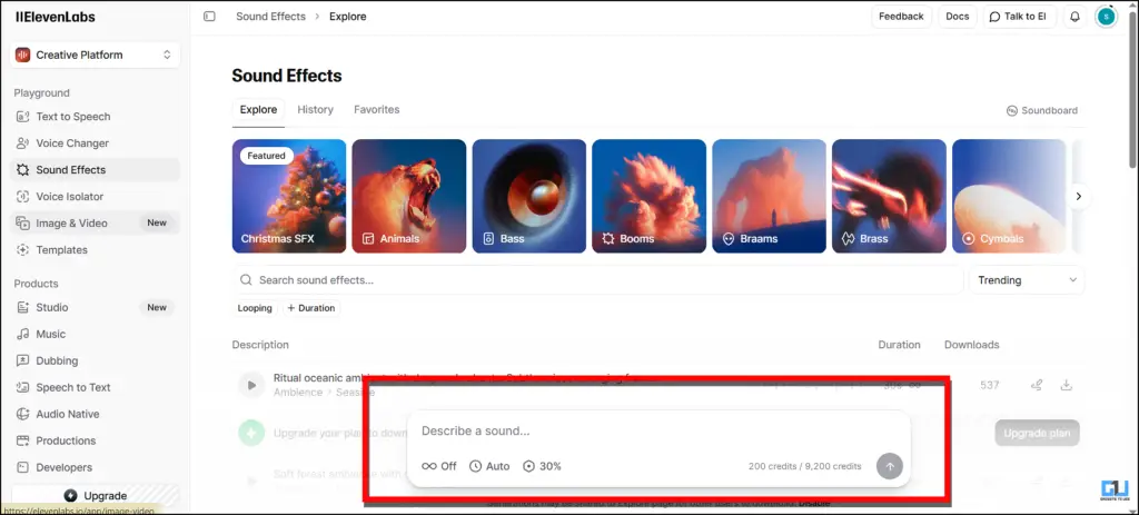 ElevenLabs write text