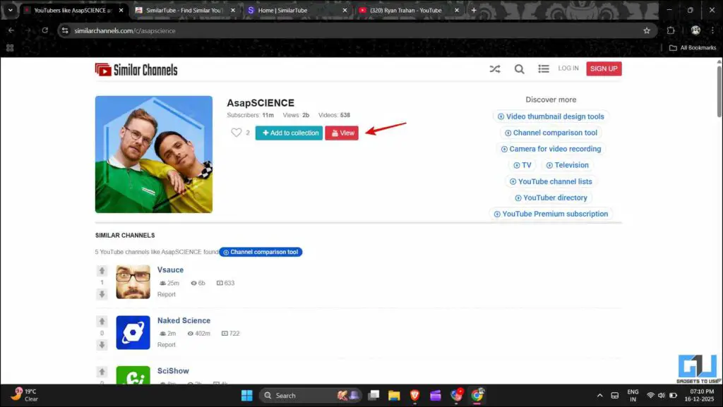 accessing the channel of your choice