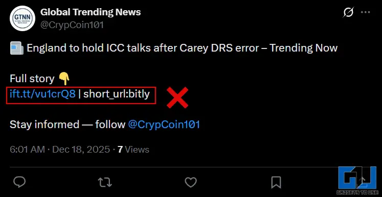 Avoid using url shortener like bitly
