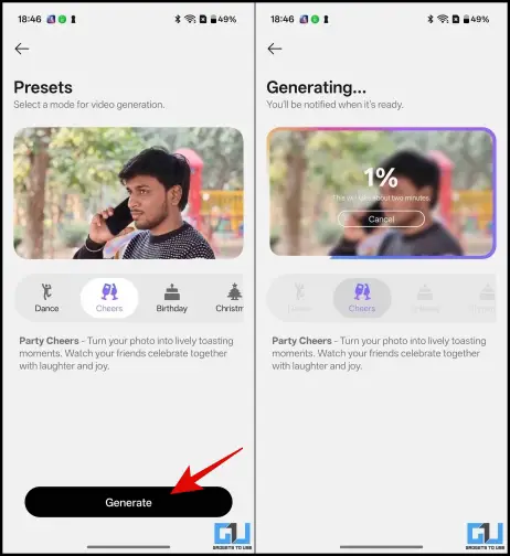 hit generate and wait