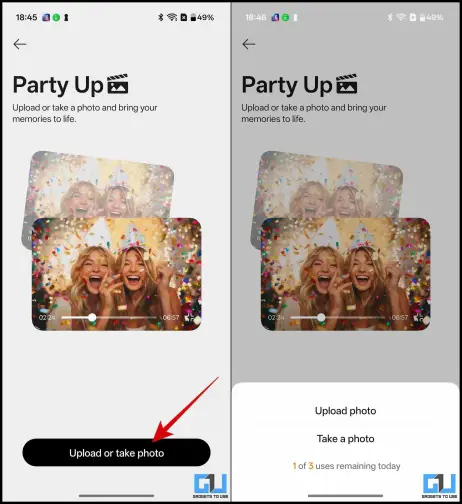upload or take combine