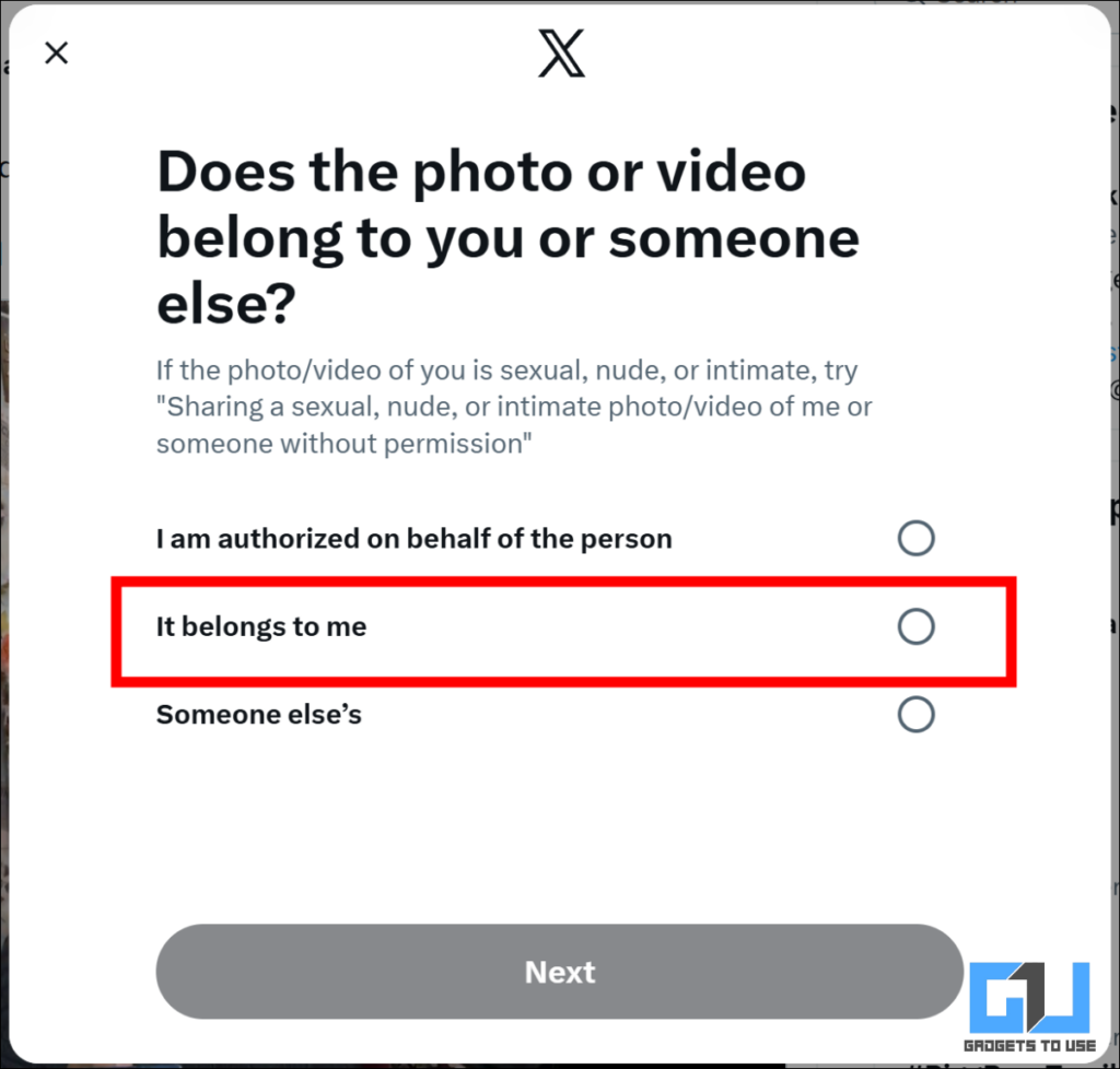 click on it belongs to me