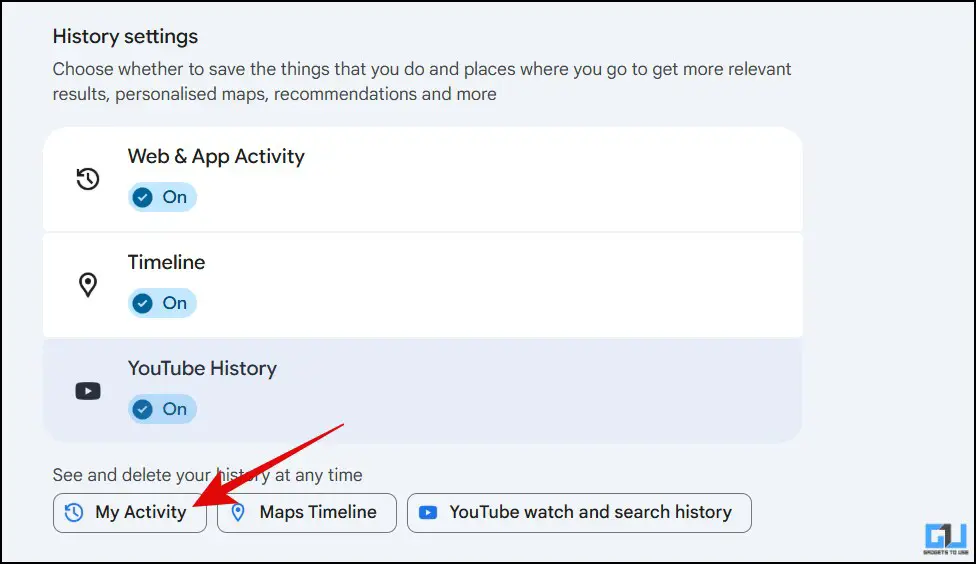 How to Undo Don't Recommend Channel on YouTube Web and App 4 My activity
