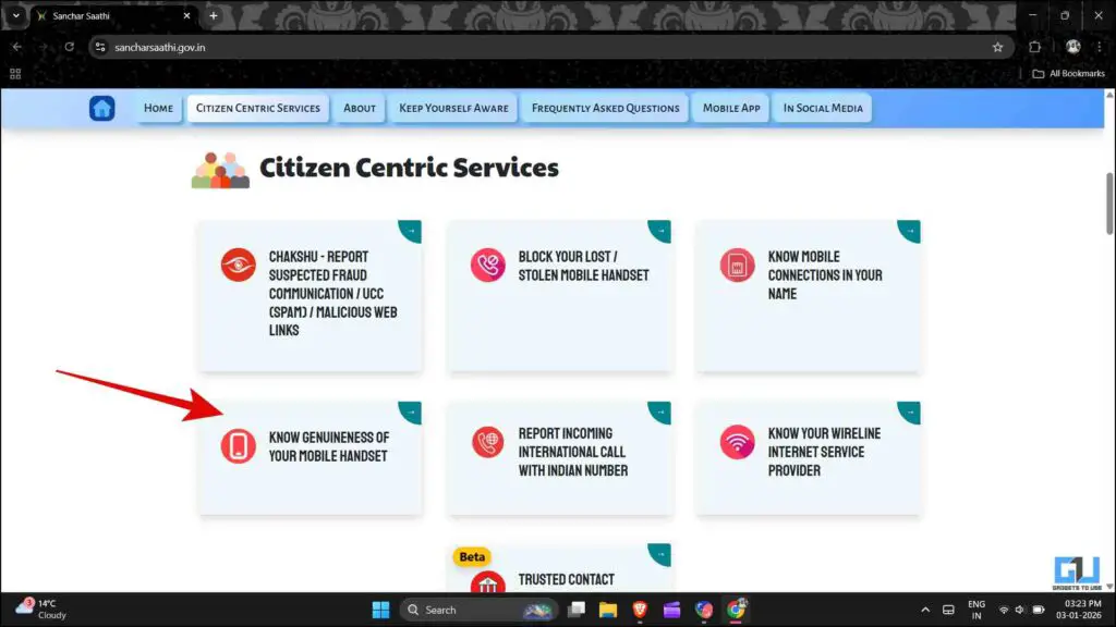 Know genuineness of your mobile handset option