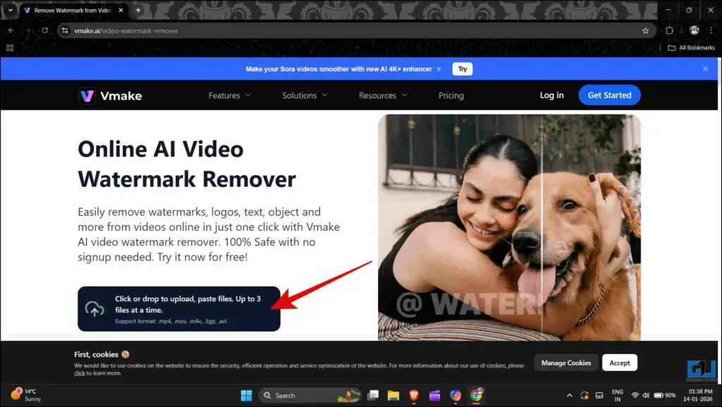 We Tested 2 Free AI Video Watermark Removers, Here Are Results 2 Select the the video file on vmake