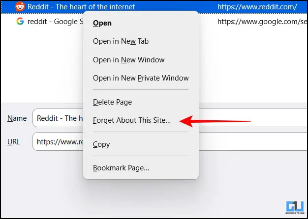 How To Stop Specific Website From Getting Saved in Browsing History 8 forget about this site
